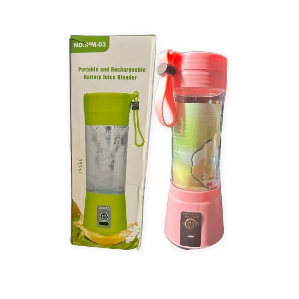 Portable and Rechargeable Battery Juice Blender 380ml Model HM-03